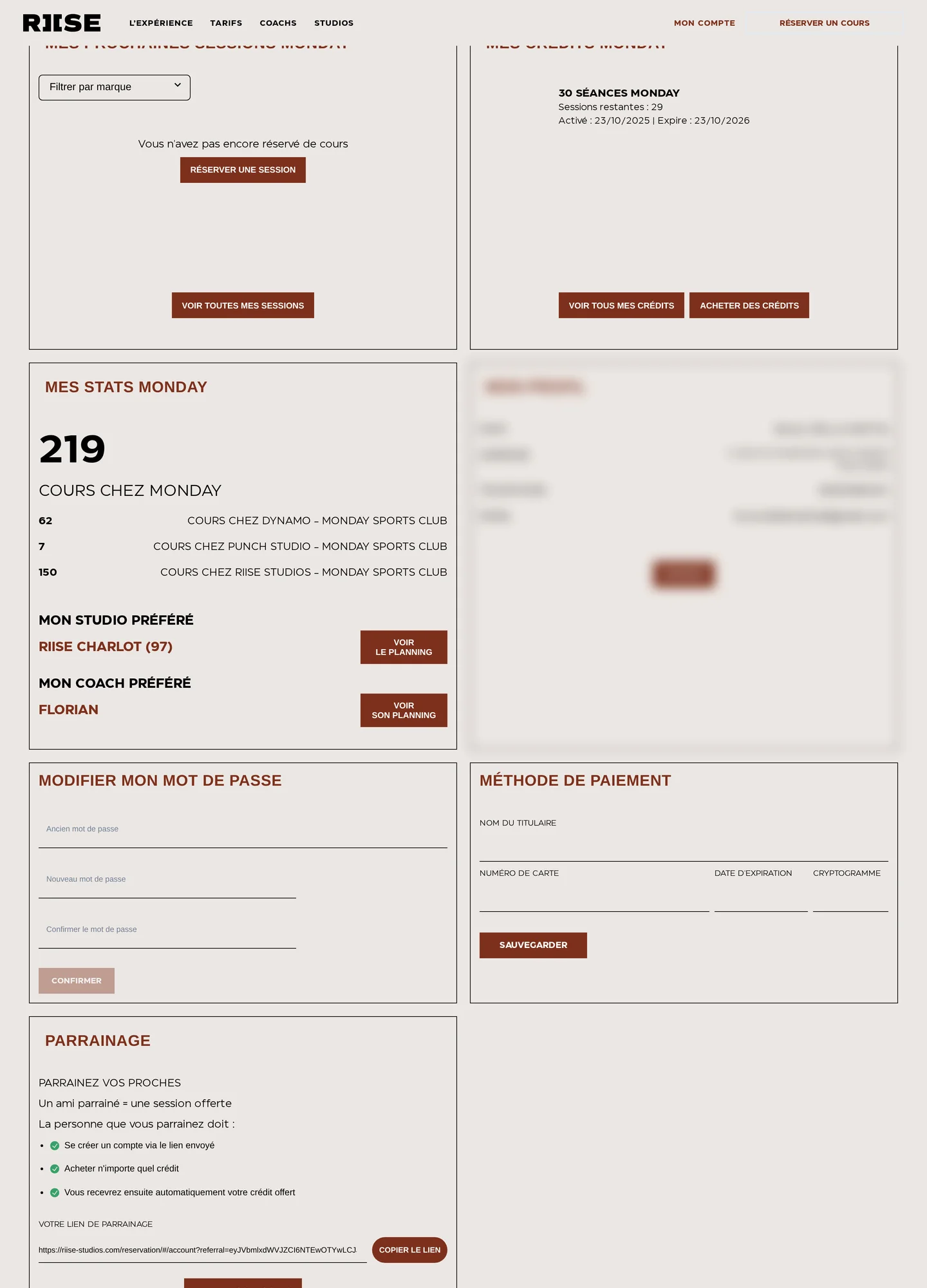 L’espace membre & ses stats